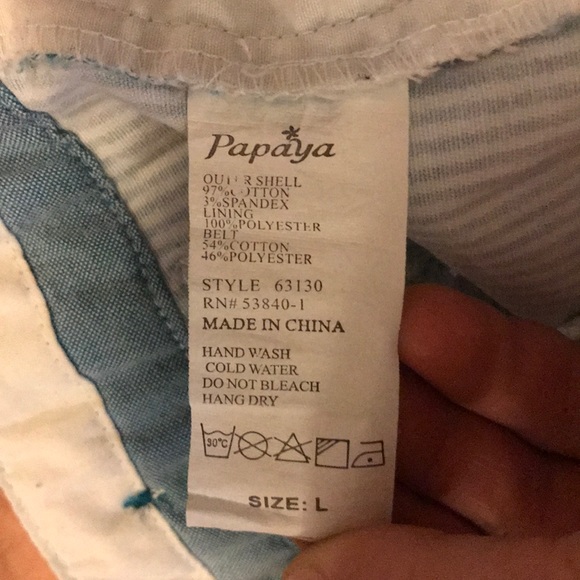 Papaya striped shorts size Large - Picture 3 of 9